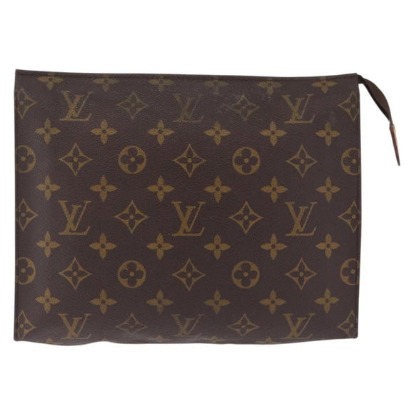 LOUIS VUITTON Monogram Poche Toilette 26 Pouch M47542 LV Auth RV043