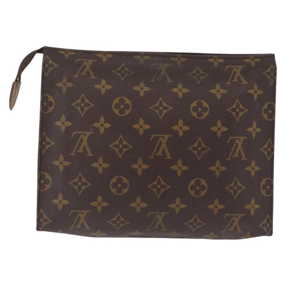 LOUIS VUITTON Monogram Poche Toilette 26 Pouch M47542 LV Auth RV043