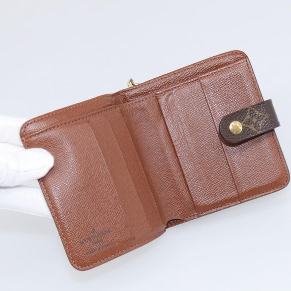 LOUIS VUITTON Monogram Compact Zip Wallet M61667 LV Auth RV047