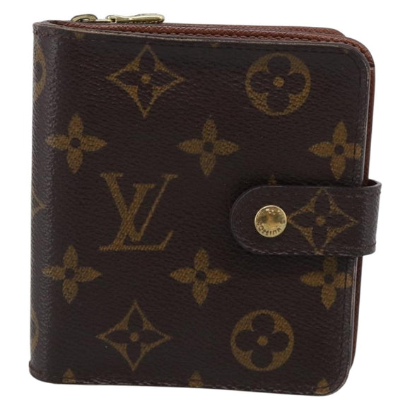 LOUIS VUITTON Monogram Compact Zip Wallet M61667 LV Auth RV047