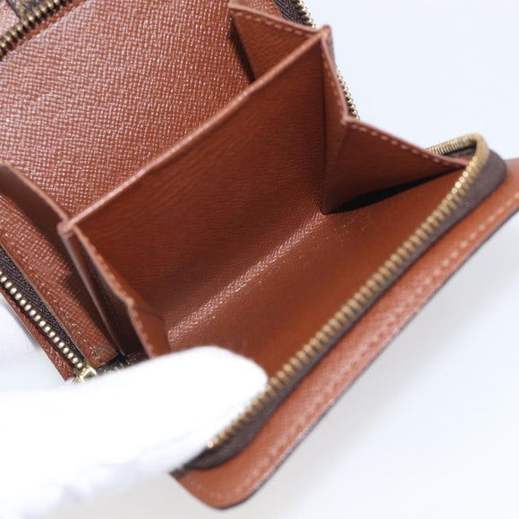 LOUIS VUITTON Monogram Compact Zip Wallet M61667 LV Auth RV047
