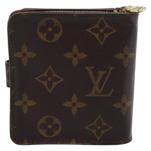 LOUIS VUITTON Monogram Compact Zip Wallet M61667 LV Auth RV047