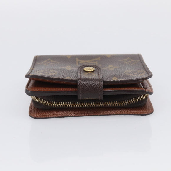 LOUIS VUITTON Monogram Compact Zip Wallet M61667 LV Auth RV047