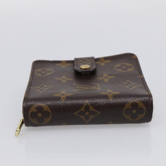 LOUIS VUITTON Monogram Compact Zip Wallet M61667 LV Auth RV047