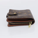 LOUIS VUITTON Monogram Compact Zip Wallet M61667 LV Auth RV047-6