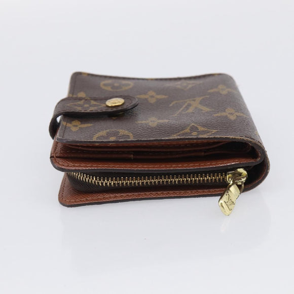 LOUIS VUITTON Monogram Compact Zip Wallet M61667 LV Auth RV047