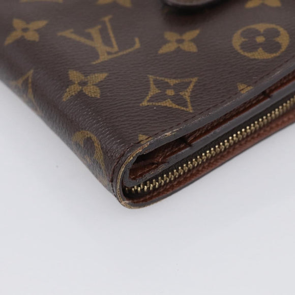 LOUIS VUITTON Monogram Compact Zip Wallet M61667 LV Auth RV047