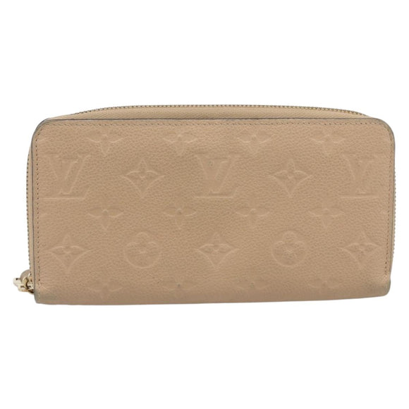 LOUIS VUITTON Monogram Empreinte Zippy Wallet Tour Rrail M69034 LV Auth RV049
