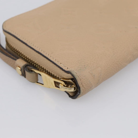 LOUIS VUITTON Monogram Empreinte Zippy Wallet Tour Rrail M69034 LV Auth RV049