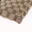 GUCCI GG Canvas Waist Bag Beige Silver 28566 Auth RV064A-16
