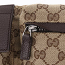 GUCCI GG Canvas Waist Bag Beige Silver 28566 Auth RV064A-18