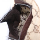 GUCCI GG Canvas Waist Bag Beige Silver 28566 Auth RV064A-23