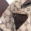 GUCCI GG Canvas Waist Bag Beige Silver 28566 Auth RV064A-25