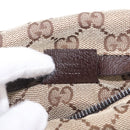 GUCCI GG Canvas Waist Bag Beige Silver 28566 Auth RV064A-28