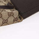 GUCCI GG Canvas Waist Bag Beige Silver 28566 Auth RV064A-8