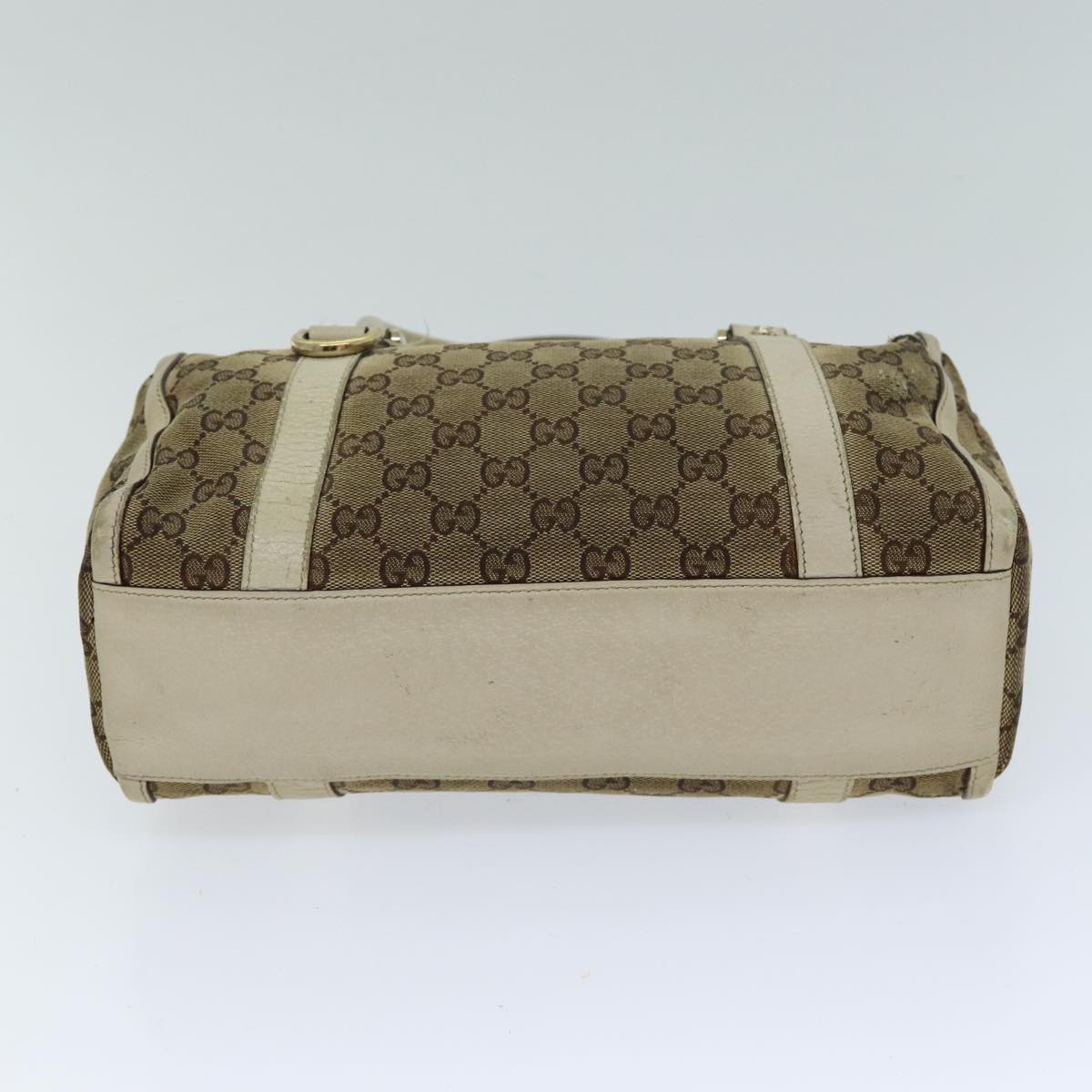 GUCCI GG Canvas Hand Bag Beige 130942 Auth S1577