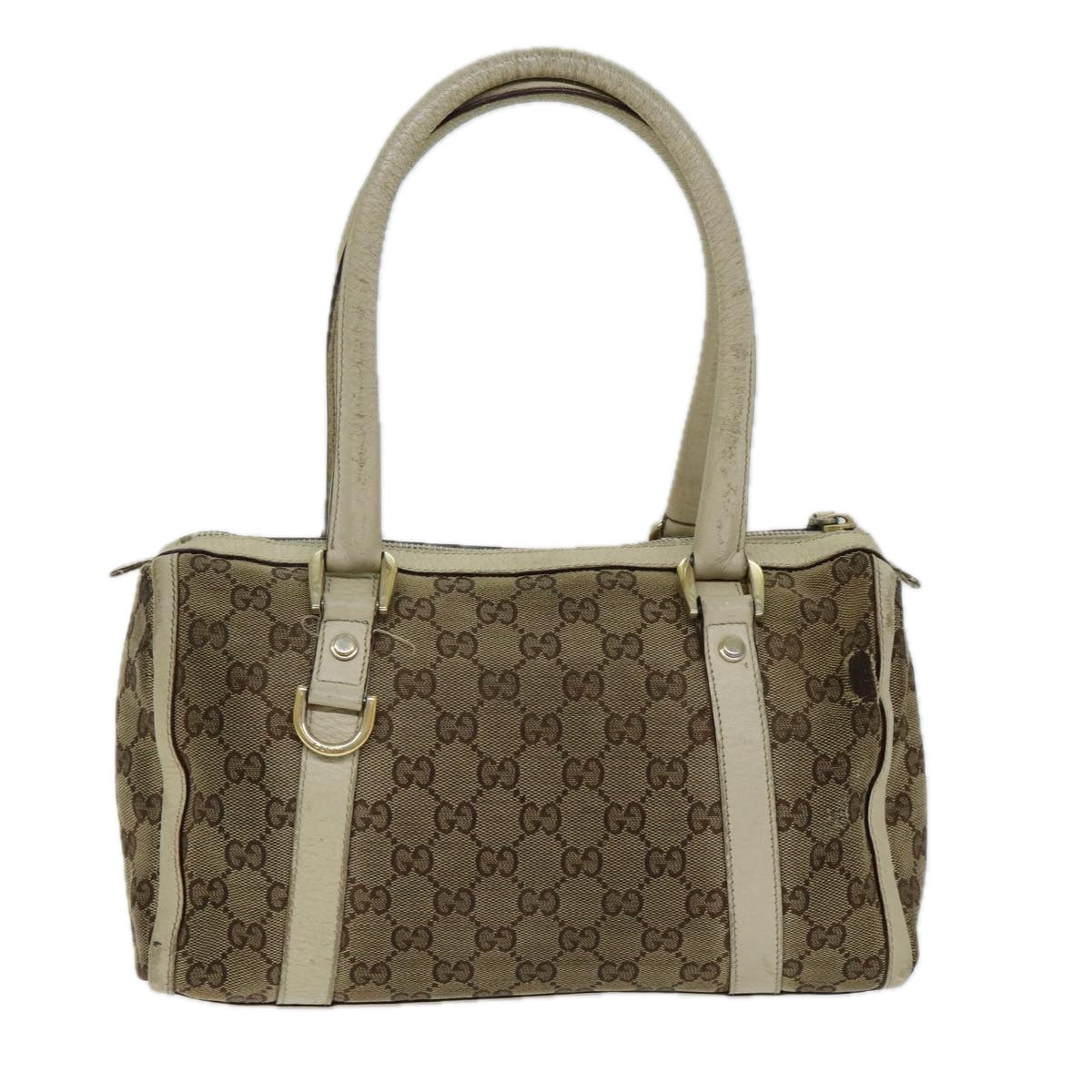 GUCCI GG Canvas Hand Bag Beige 130942 Auth S1577 - 0