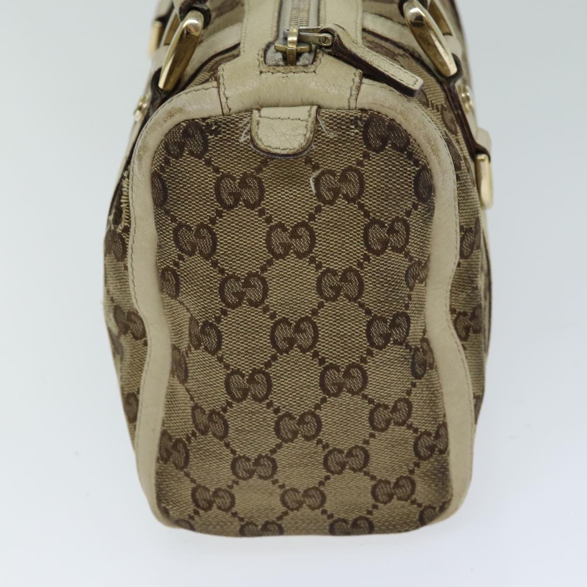 GUCCI GG Canvas Hand Bag Beige 130942 Auth S1577