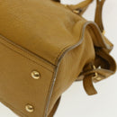 SAINT LAURENT Hand Bag Leather 2way Yellow Auth am1348s-14