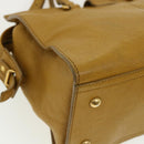 SAINT LAURENT Hand Bag Leather 2way Yellow Auth am1348s-15