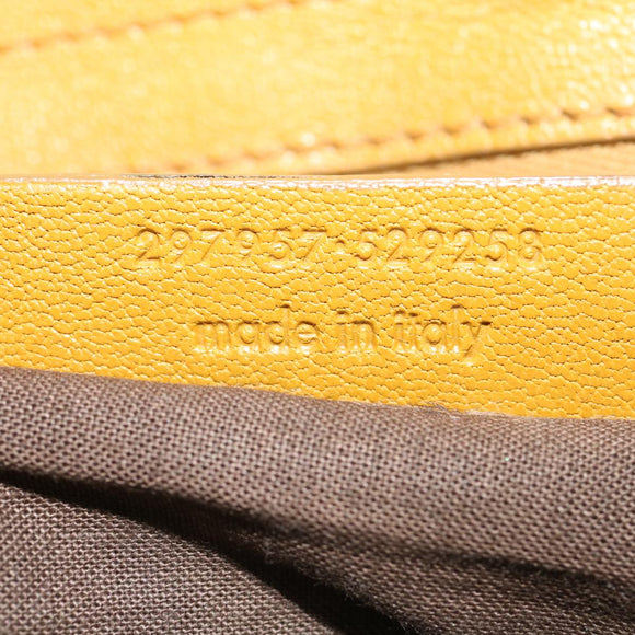 SAINT LAURENT Hand Bag Leather 2way Yellow Auth am1348s