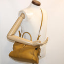 SAINT LAURENT Hand Bag Leather 2way Yellow Auth am1348s-25