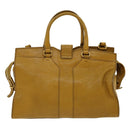 SAINT LAURENT Hand Bag Leather 2way Yellow Auth am1348s-3