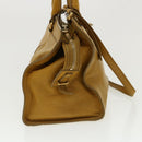 SAINT LAURENT Hand Bag Leather 2way Yellow Auth am1348s-5