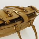 SAINT LAURENT Hand Bag Leather 2way Yellow Auth am1348s-6
