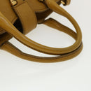 SAINT LAURENT Hand Bag Leather 2way Yellow Auth am1348s-7