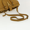 SAINT LAURENT Hand Bag Leather 2way Yellow Auth am1348s-9