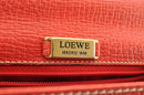 LOEWE Hand Bag Leather 2way Red Auth am2234s-28