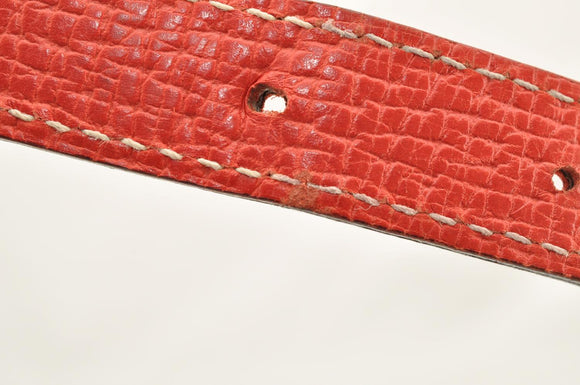LOEWE Hand Bag Leather 2way Red Auth am2234s