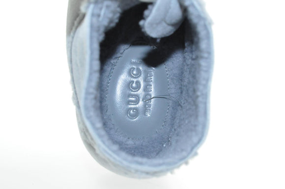 GUCCI Sherry Line shoes Suede 5 1/2 Red Navy Auth am2614sV