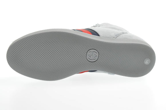 GUCCI Sherry Line shoes Suede 5 1/2 Red Navy Auth am2614sV