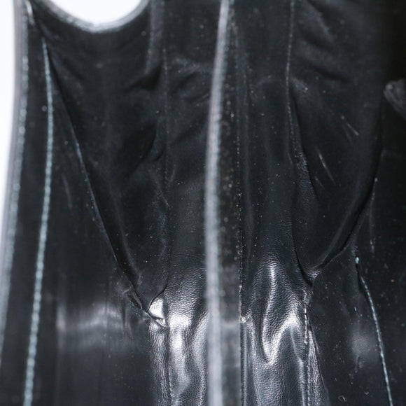 Salvatore Ferragamo Gancini Hand Bag Leather 2way Black Auth am319s