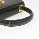 Salvatore Ferragamo Gancini Hand Bag Leather 2way Black Auth am319s-7