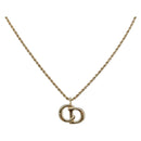 Christian Dior Necklace Metal Gold Tone Auth SK144-1