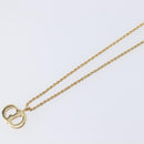 Christian Dior Necklace Metal Gold Tone Auth SK144-10