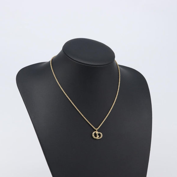 Christian Dior Necklace Metal Gold Tone Auth SK144