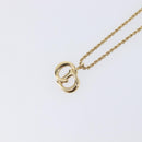 Christian Dior Necklace Metal Gold Tone Auth SK144-3