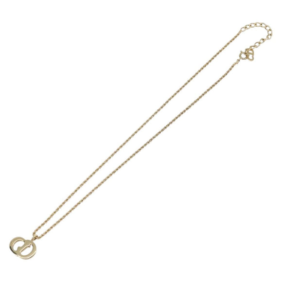 Christian Dior Necklace Metal Gold Tone Auth SK144