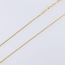 Christian Dior Rhinestone Necklace Metal Gold Tone Green Auth SK146V-13