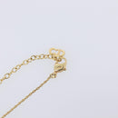 Christian Dior Rhinestone Necklace Metal Gold Tone Green Auth SK146V-15