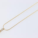 Christian Dior Rhinestone Necklace Metal Gold Tone Green Auth SK146V-4
