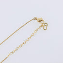 Christian Dior Rhinestone Necklace Metal Gold Tone Green Auth SK146V-7