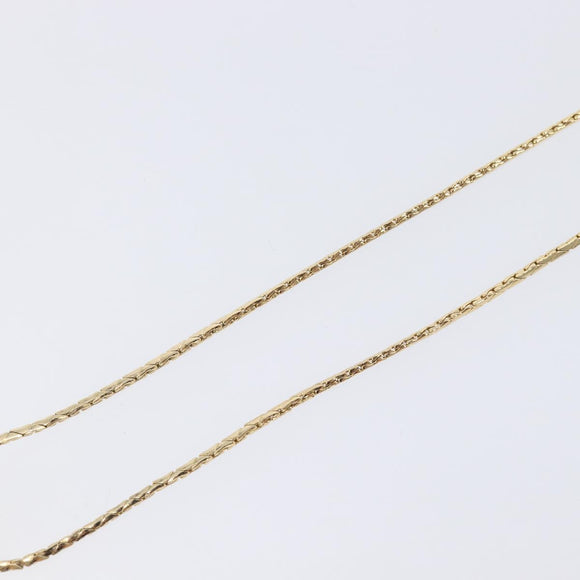 Christian Dior Necklace Metal Gold Tone Auth SK147V