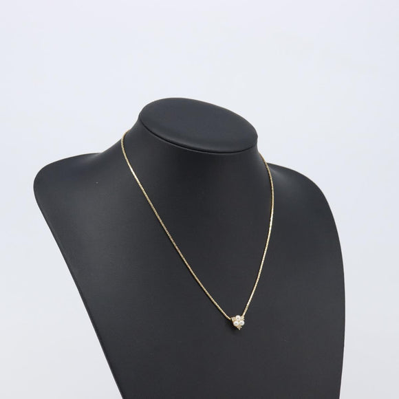 Christian Dior Necklace Metal Gold Tone Auth SK147V