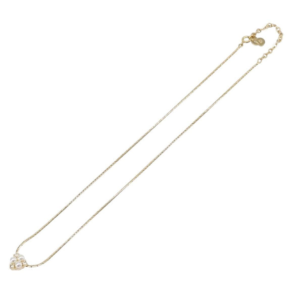 Christian Dior Necklace Metal Gold Tone Auth SK147V