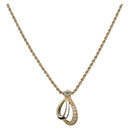 Christian Dior Teardrop Necklace Metal Gold Tone Auth SK149V-1